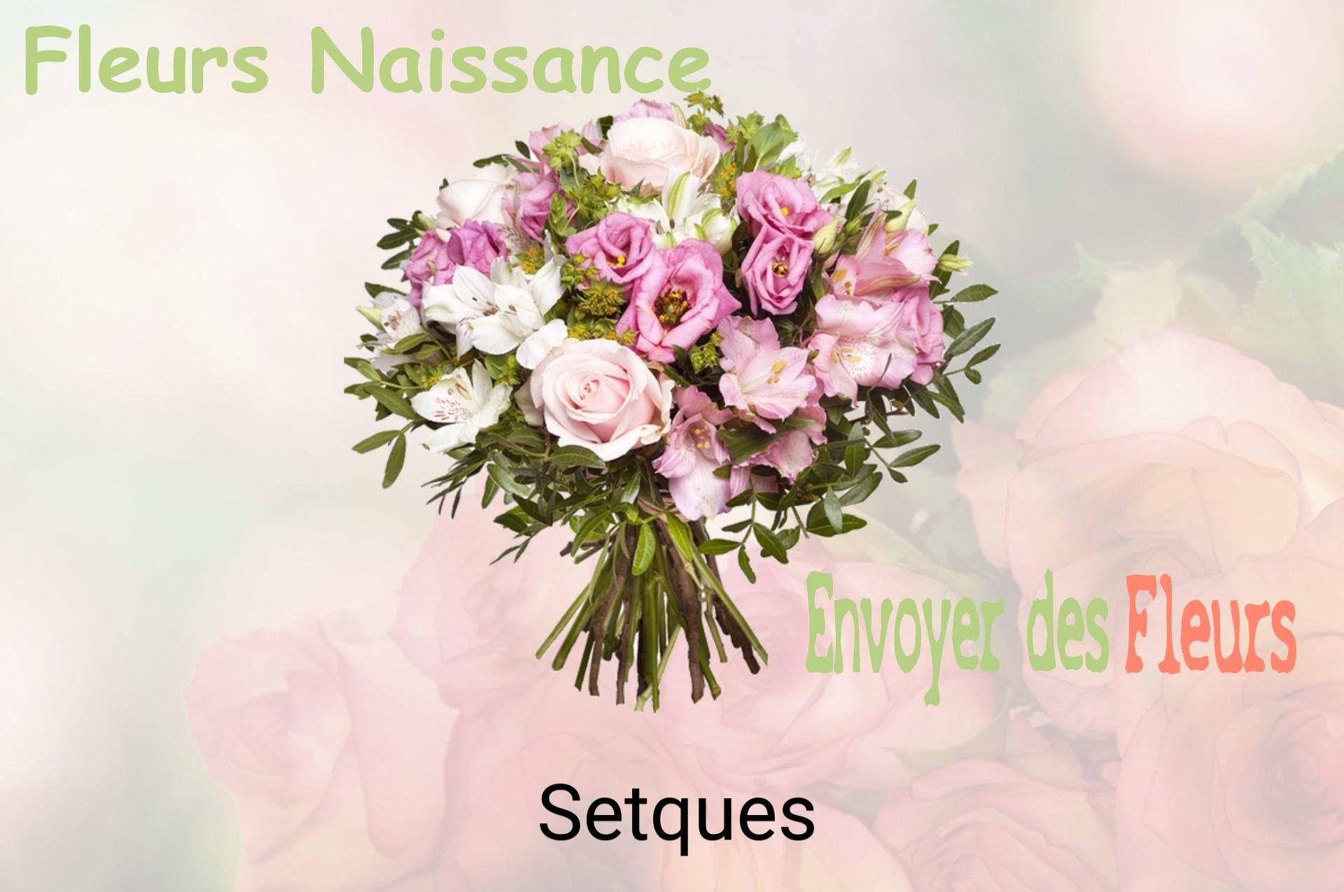 Bouquet de fleurs de naissance livré à Setques