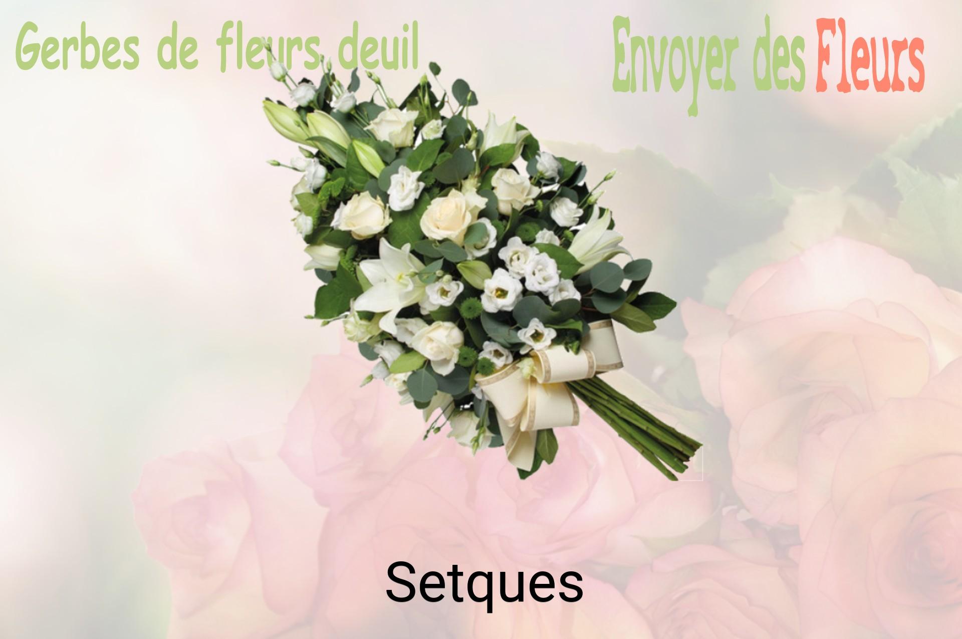 Gerbe de fleurs de deuil livrée à Setques